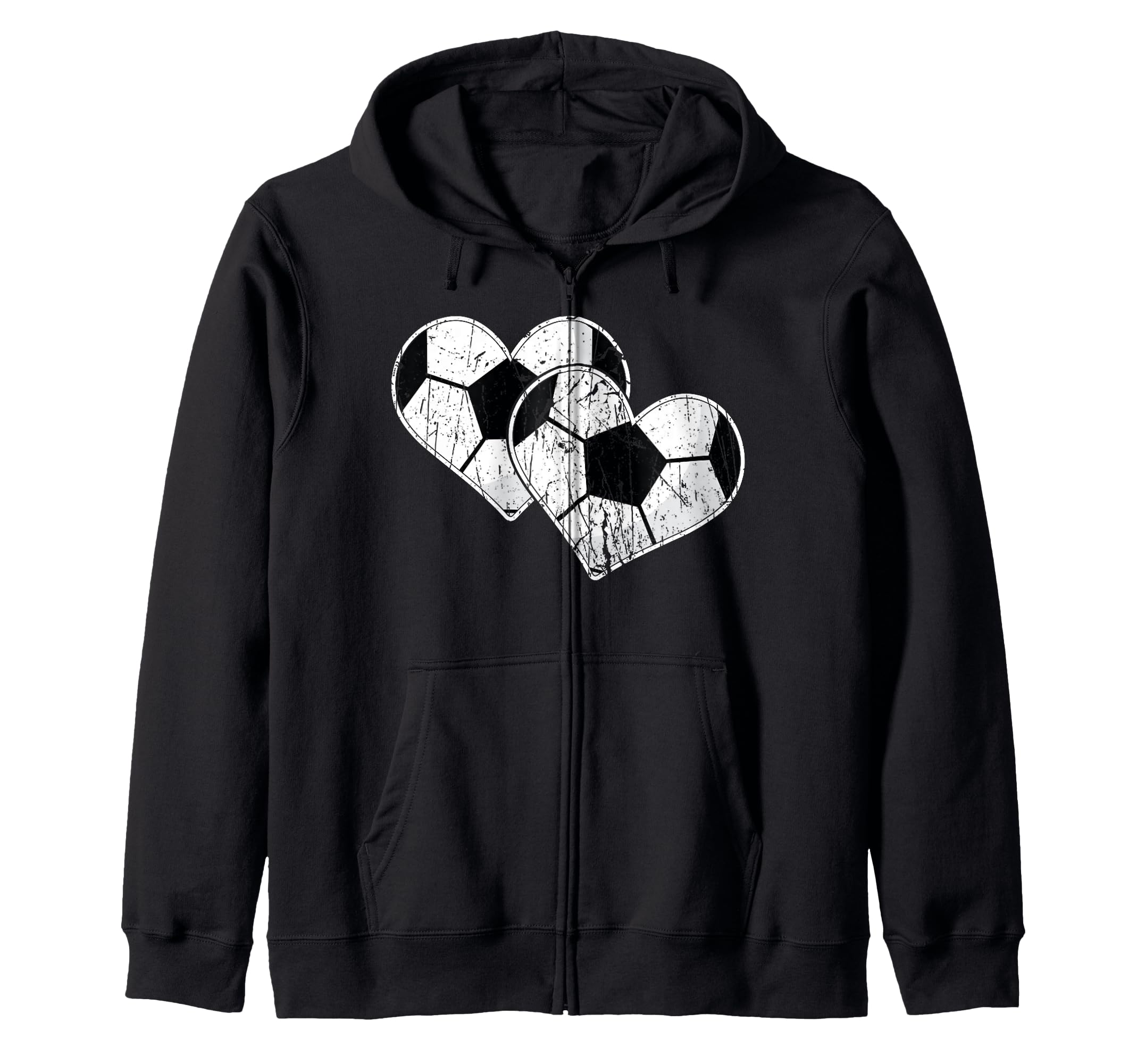 Soccer Hearts Ball Play Sports Gift Love T-Shirt - Novelty Apparel Unisex - T-Shirt, Sweatshirt, Hoodie