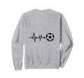 Heartbeat Soccer Ball Passion Sweatshirt - Minimalist Print Men Women - T-Shirt, Sweatshirt, Hoodie
