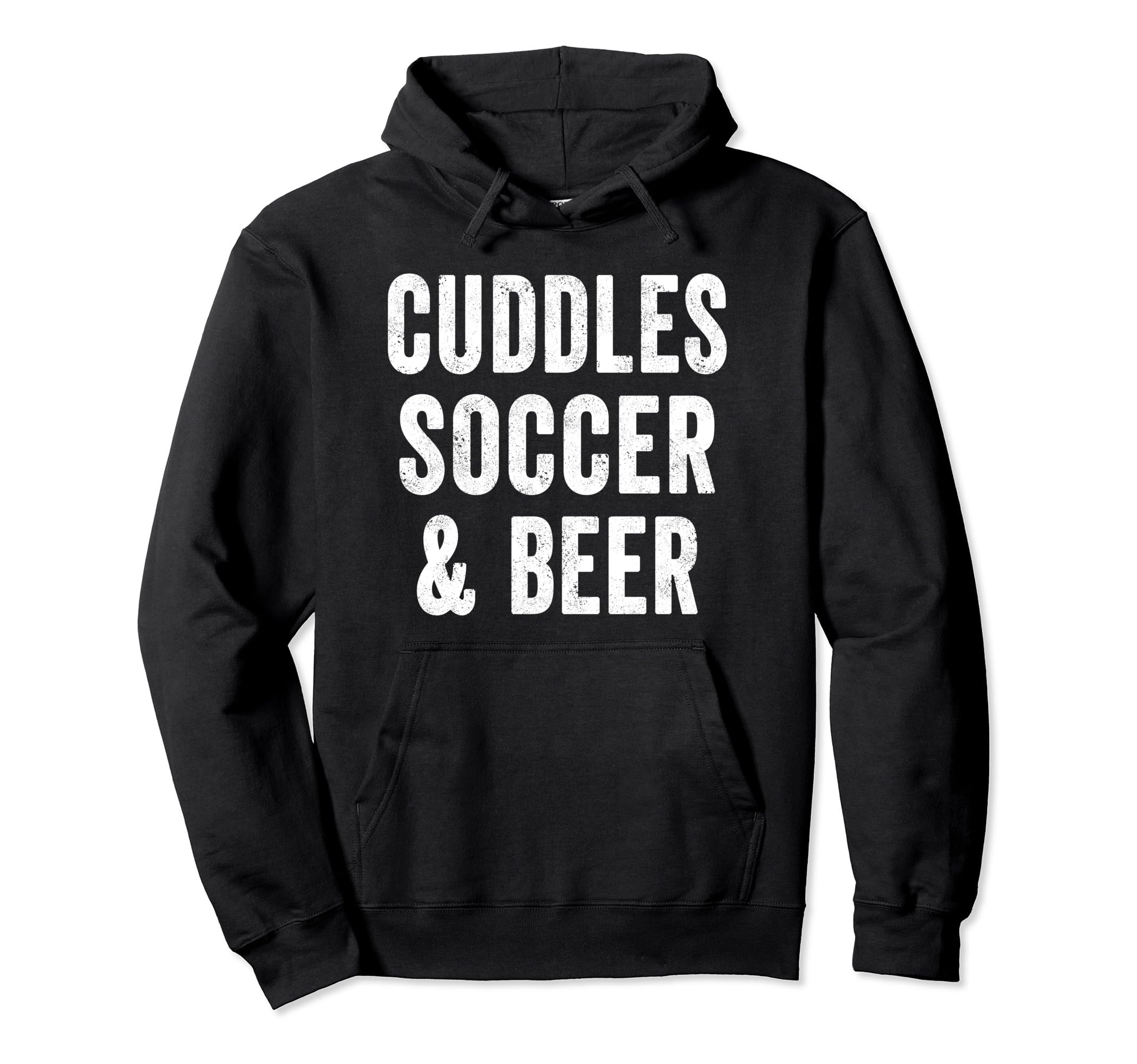 Cuddles Soccer And Beer Lover Dad Hoodie - Minimalist Print for Adults - T-Shirt, Sweatshirt, Hoodie