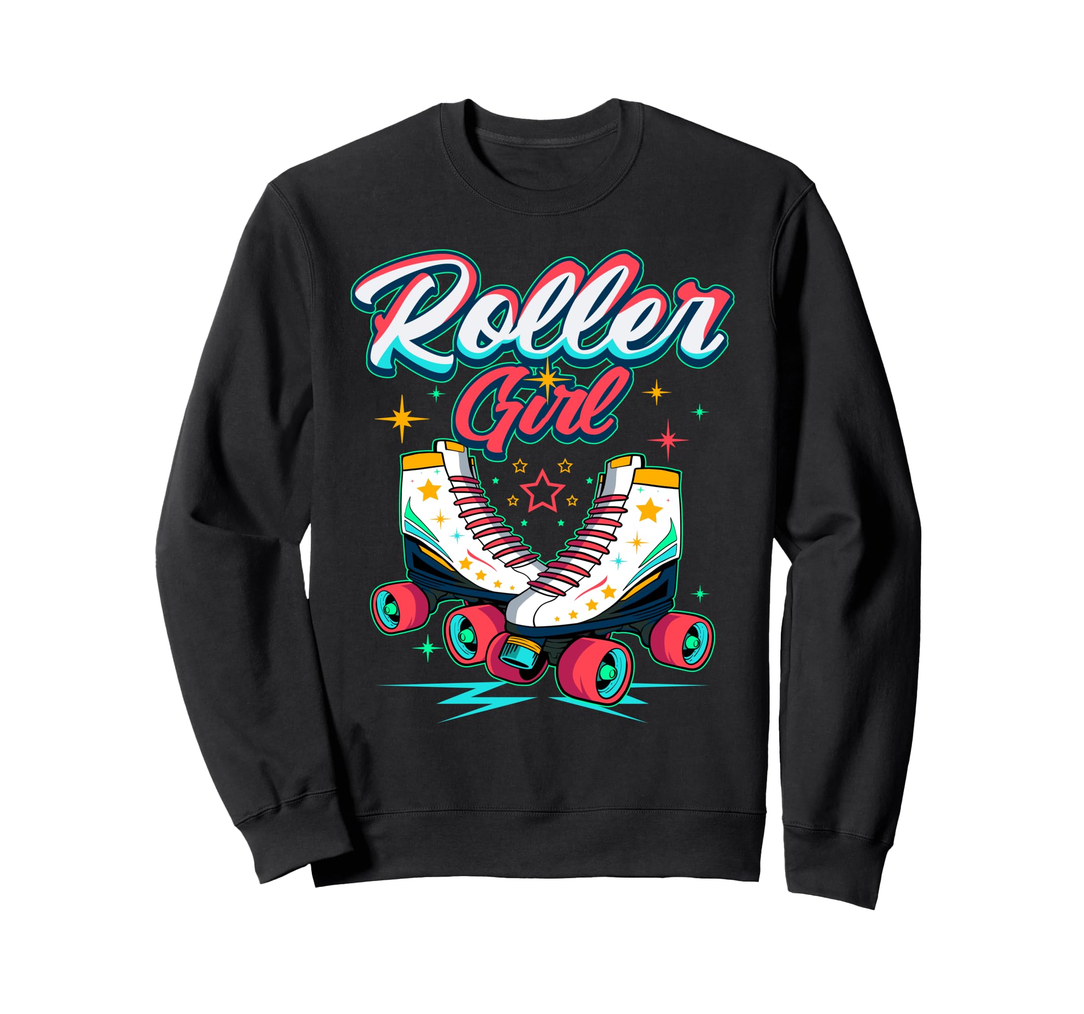 Roller Skating 70S 80S Roller Skate Sweatshirt - Unique Graphic Unisex - T-Shirt, Sweatshirt, Hoodie