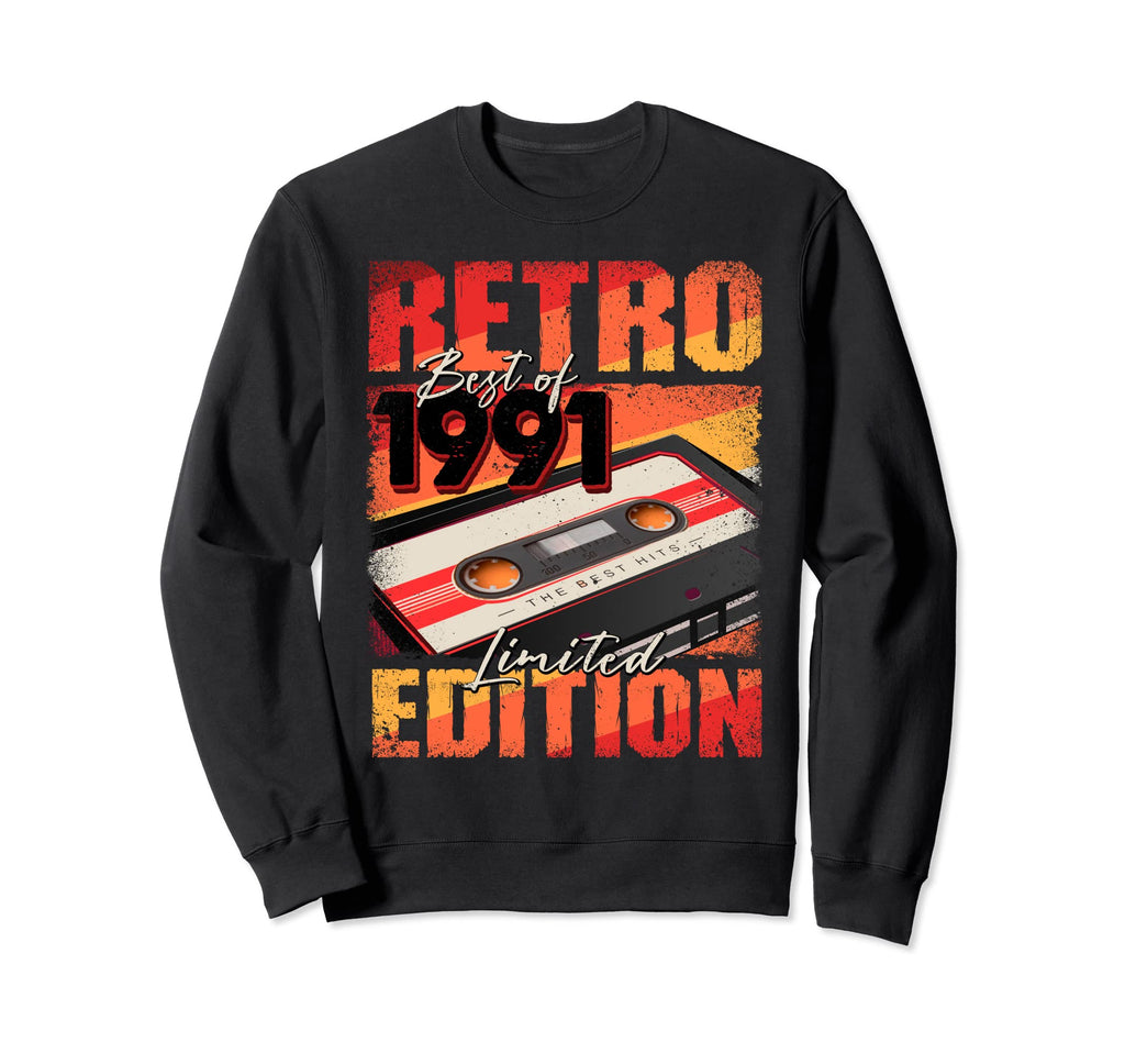 1991 Best 1991 Cassette Tape Sweatshirt - Aesthetic Graphic for Adults - T-Shirt, Sweatshirt, Hoodie
