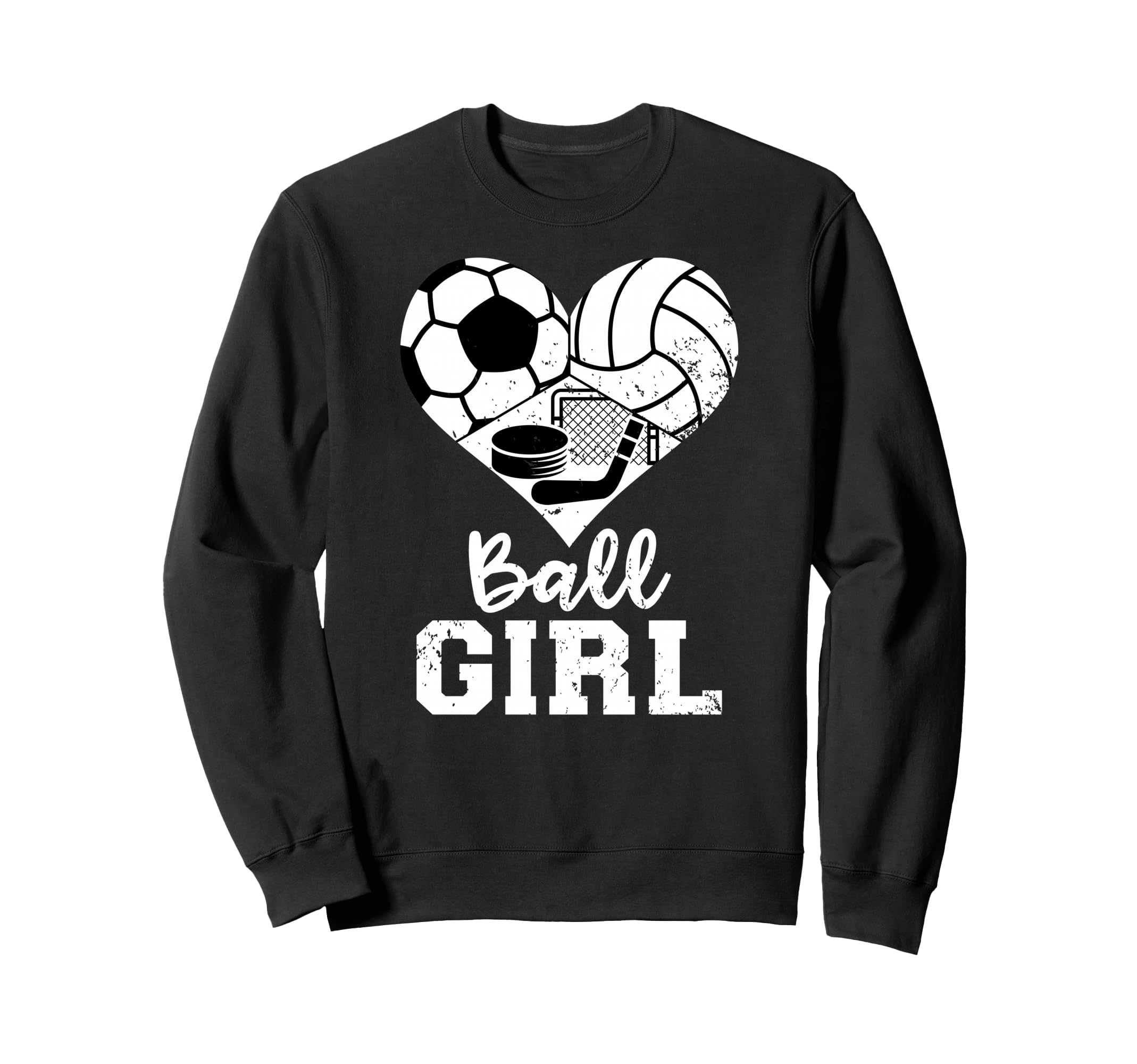 Ball Heart Soccer Volleyball Sweatshirt - Streetwear Style for Adults - T-Shirt, Sweatshirt, Hoodie