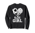 Ball Heart Soccer Volleyball Hockey Sweatshirt - Graphic Print Men Women - T-Shirt, Sweatshirt, Hoodie
