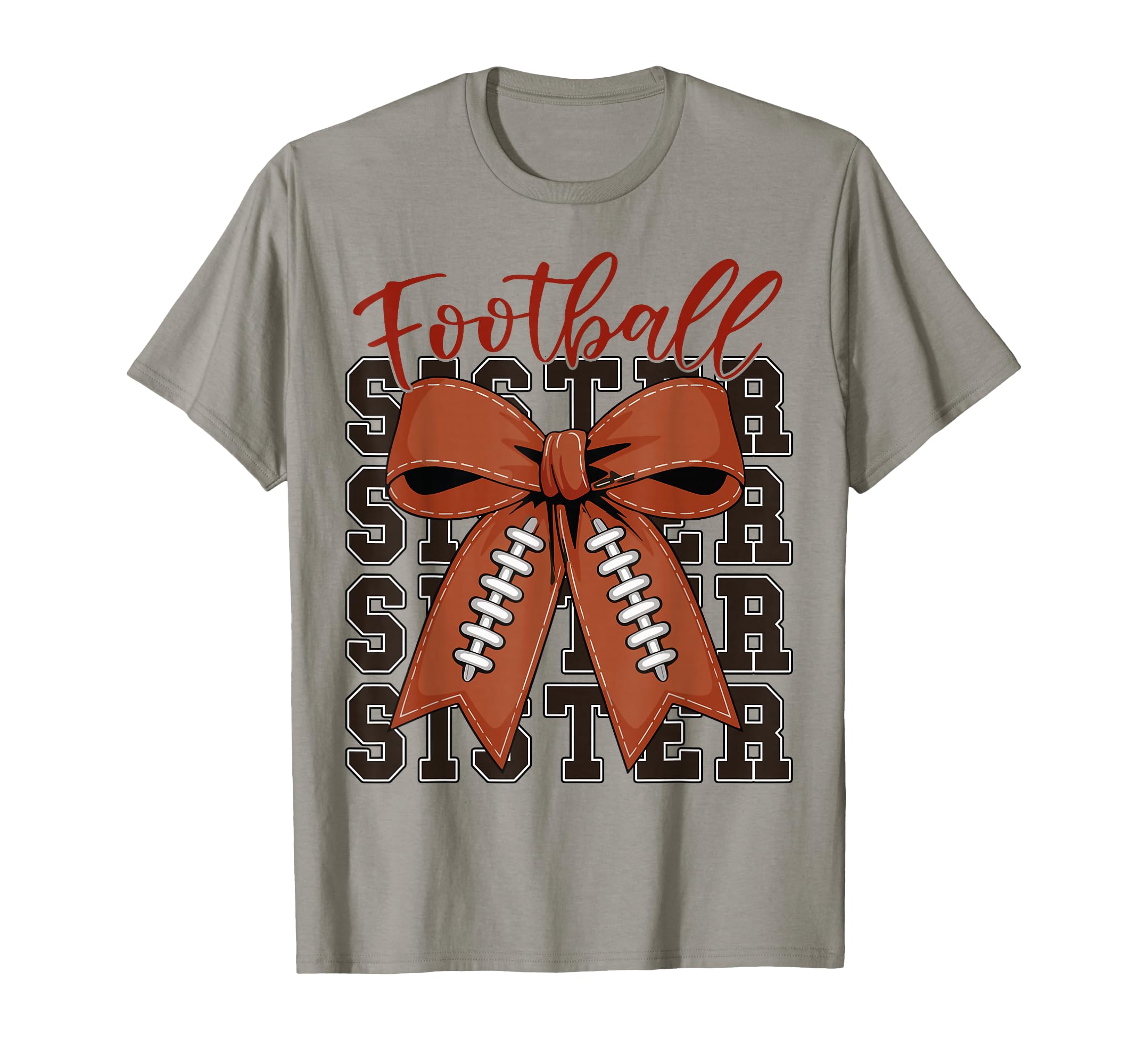 Football Sister Coquette Bow Football T-Shirt - Novelty Apparel Men Women - T-Shirt, Sweatshirt, Hoodie