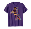 Womens Roller Skating Afro 70S 80S T-Shirt - Minimalist Print Unisex - T-Shirt, Sweatshirt, Hoodie