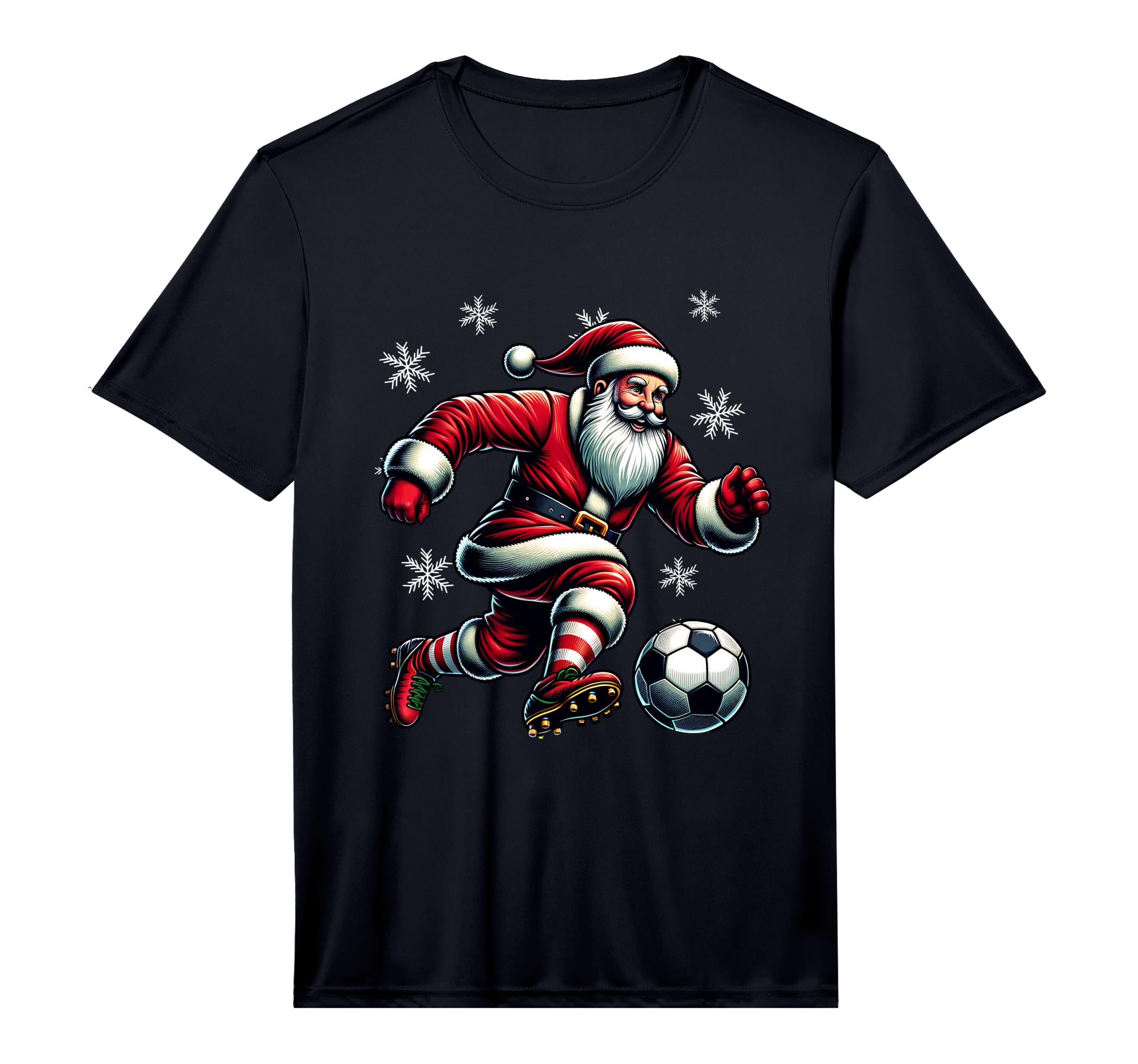 Soccer Santa Holiday Soccer Player T-Shirt - Graphic Print Men Women - T-Shirt, Sweatshirt, Hoodie