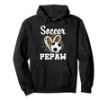 Soccer Pepaw Leopard Heart Matching Hoodie - Novelty Apparel Men Women - T-Shirt, Sweatshirt, Hoodie