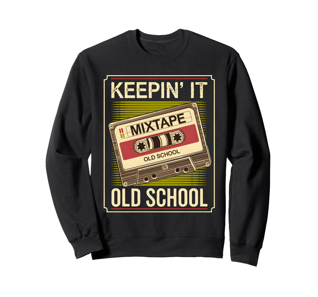 Old School Hip Hop 80S 90S Cassette Sweatshirt - Graphic Print Men Women - T-Shirt, Sweatshirt, Hoodie