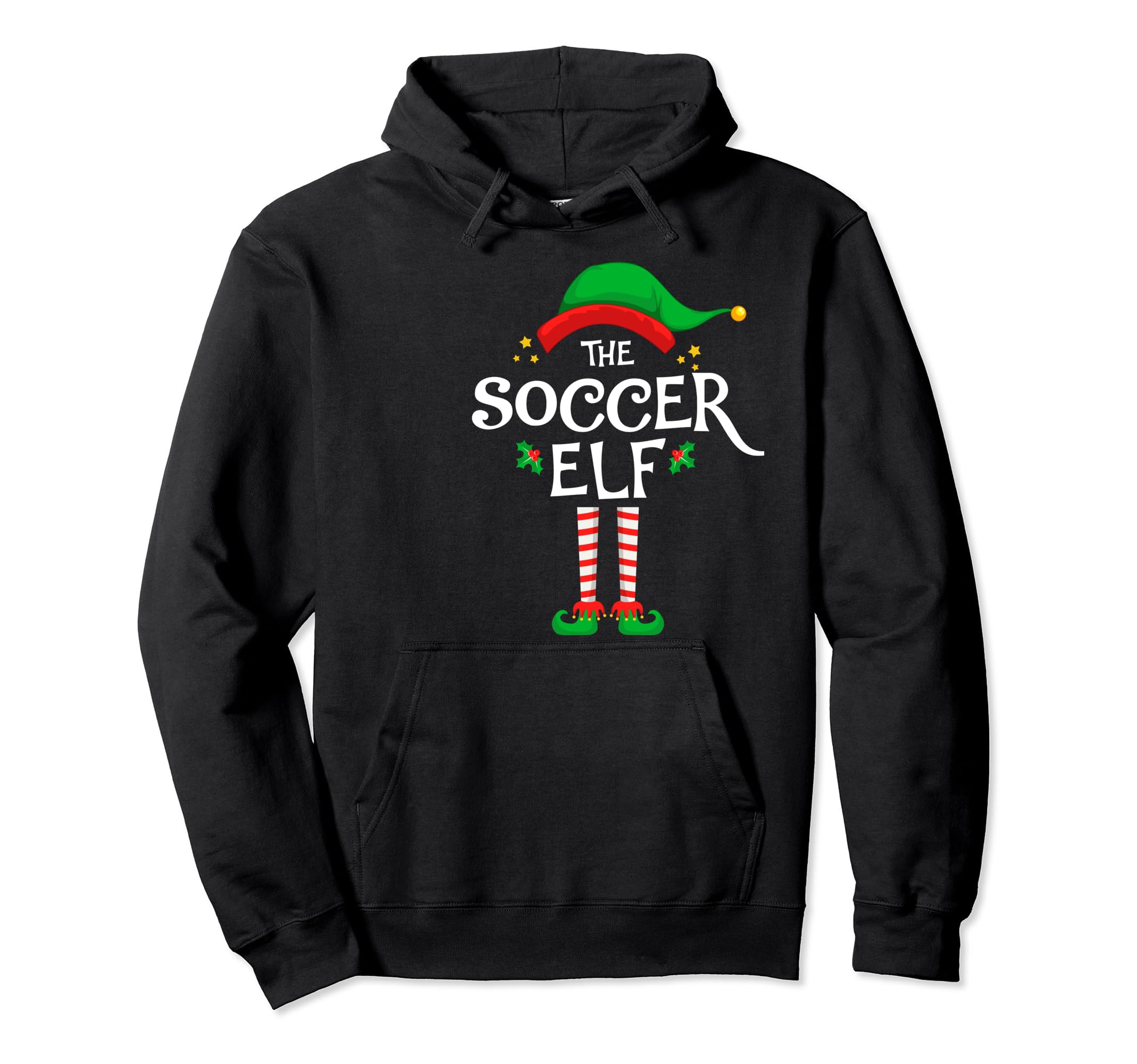 Soccer Elf Family Matching Group Hoodie - Graphic Print Unisex - T-Shirt, Sweatshirt, Hoodie