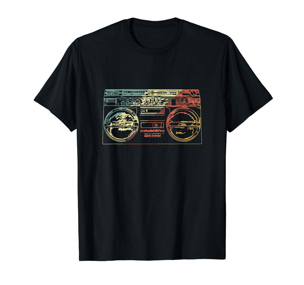 Boom Box Sketch Oldschool Hip Hop T-Shirt - Fun Novelty Design Men Women - T-Shirt, Sweatshirt, Hoodie
