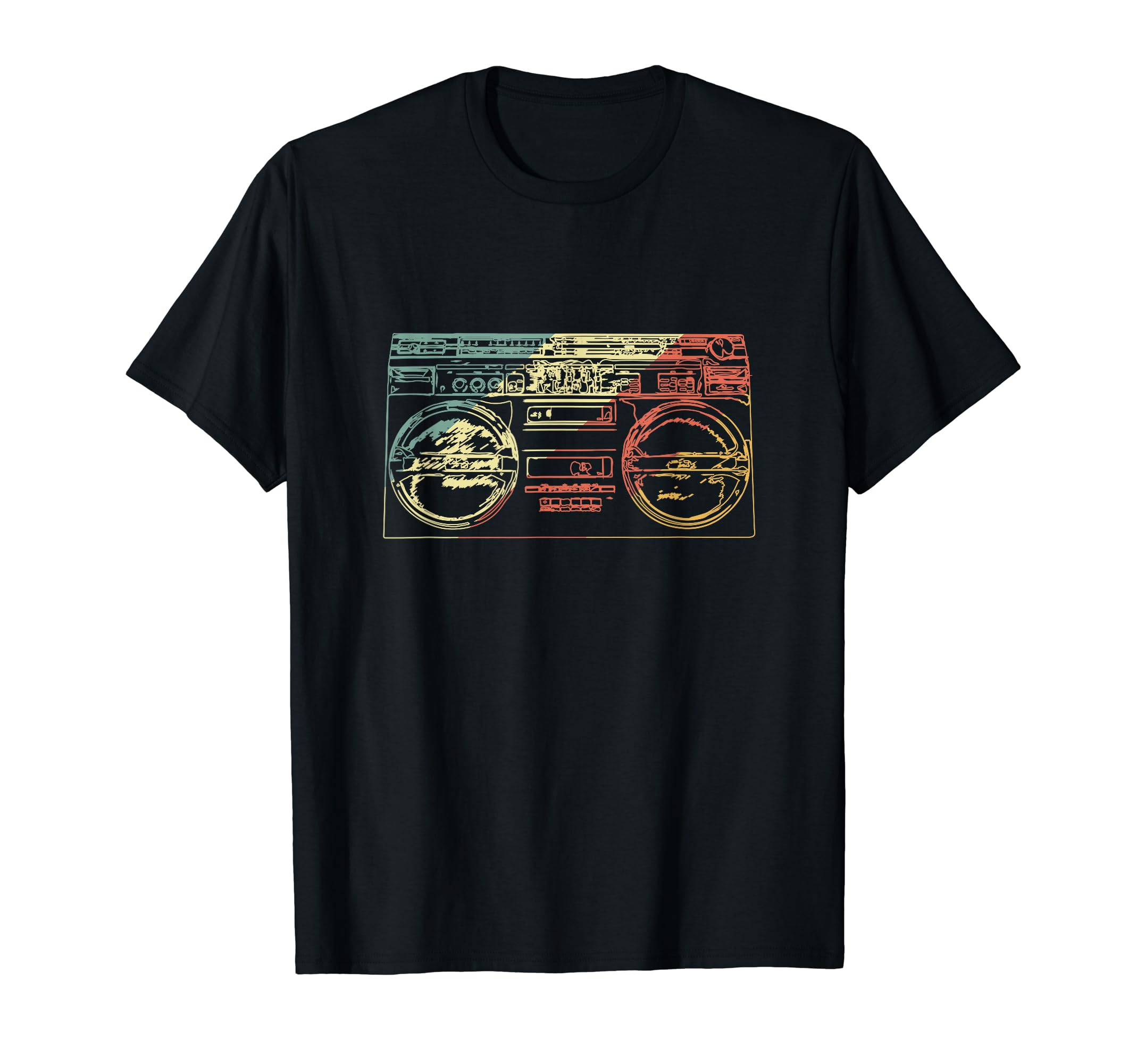 Boom Box Sketch Oldschool Hip Hop T-Shirt - Fun Novelty Design Men Women - T-Shirt, Sweatshirt, Hoodie