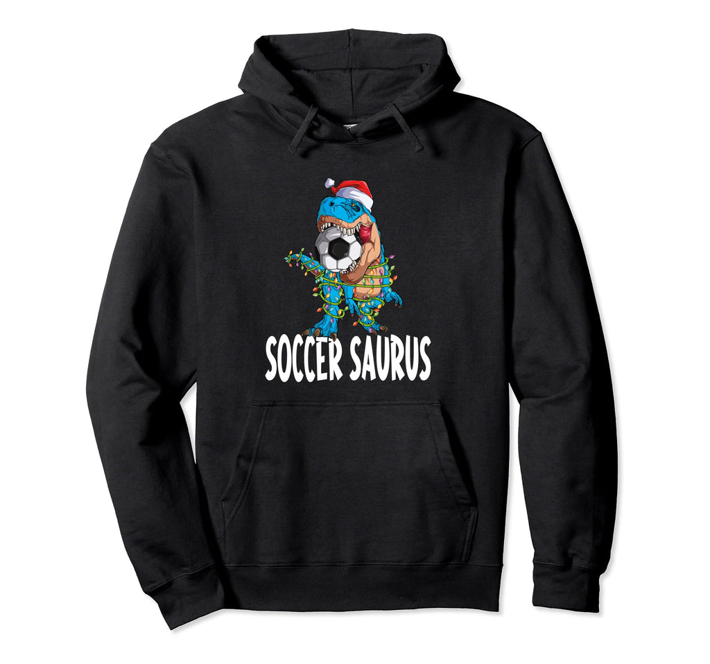 Soccer Saurus Family Light Rex Pajama Pj Hoodie - Unique Graphic Men Women - T-Shirt, Sweatshirt, Hoodie