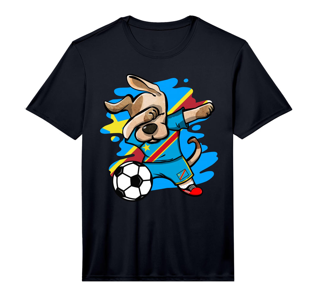 Dabbing Dog Dr Congo Soccer Fans T-Shirt - Casual Everyday Wear Unisex - T-Shirt, Sweatshirt, Hoodie