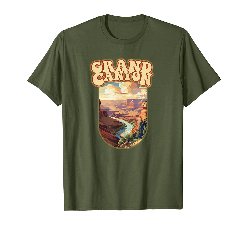 Grand Canyon National Park 80S T-Shirt - Trendy Graphic for Adults - T-Shirt, Sweatshirt, Hoodie