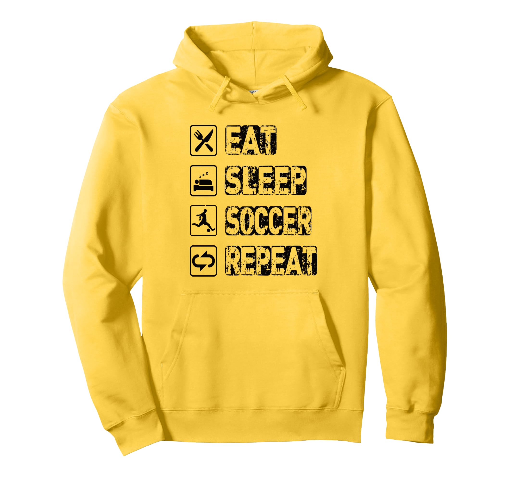 Eat Sleep Soccer Repeat Football Soccer Hoodie - Minimalist Print Unisex - T-Shirt, Sweatshirt, Hoodie