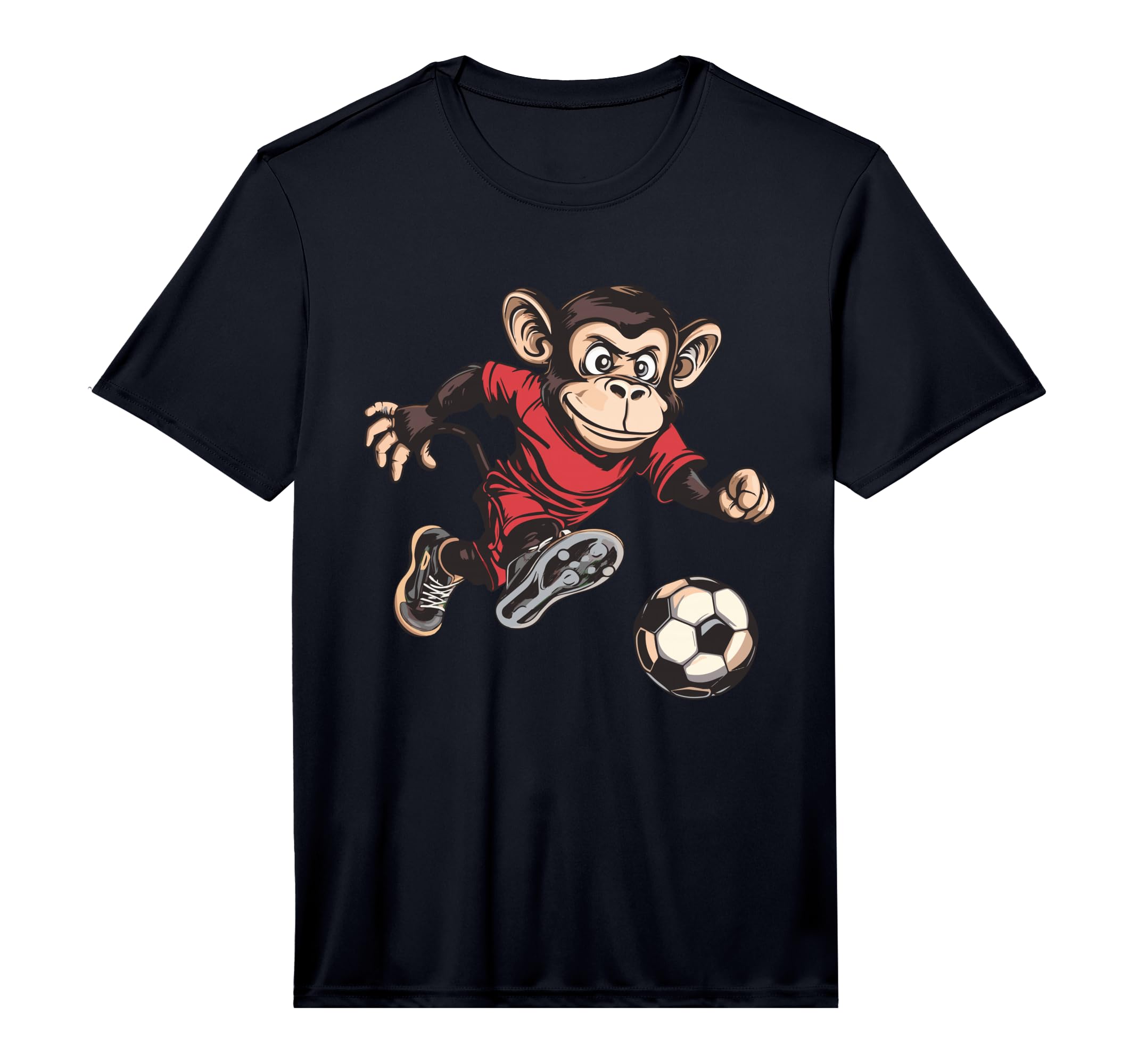 Monkey Playing Soccer Hobby Ball T-Shirt - Custom Art Print Men Women - T-Shirt, Sweatshirt, Hoodie