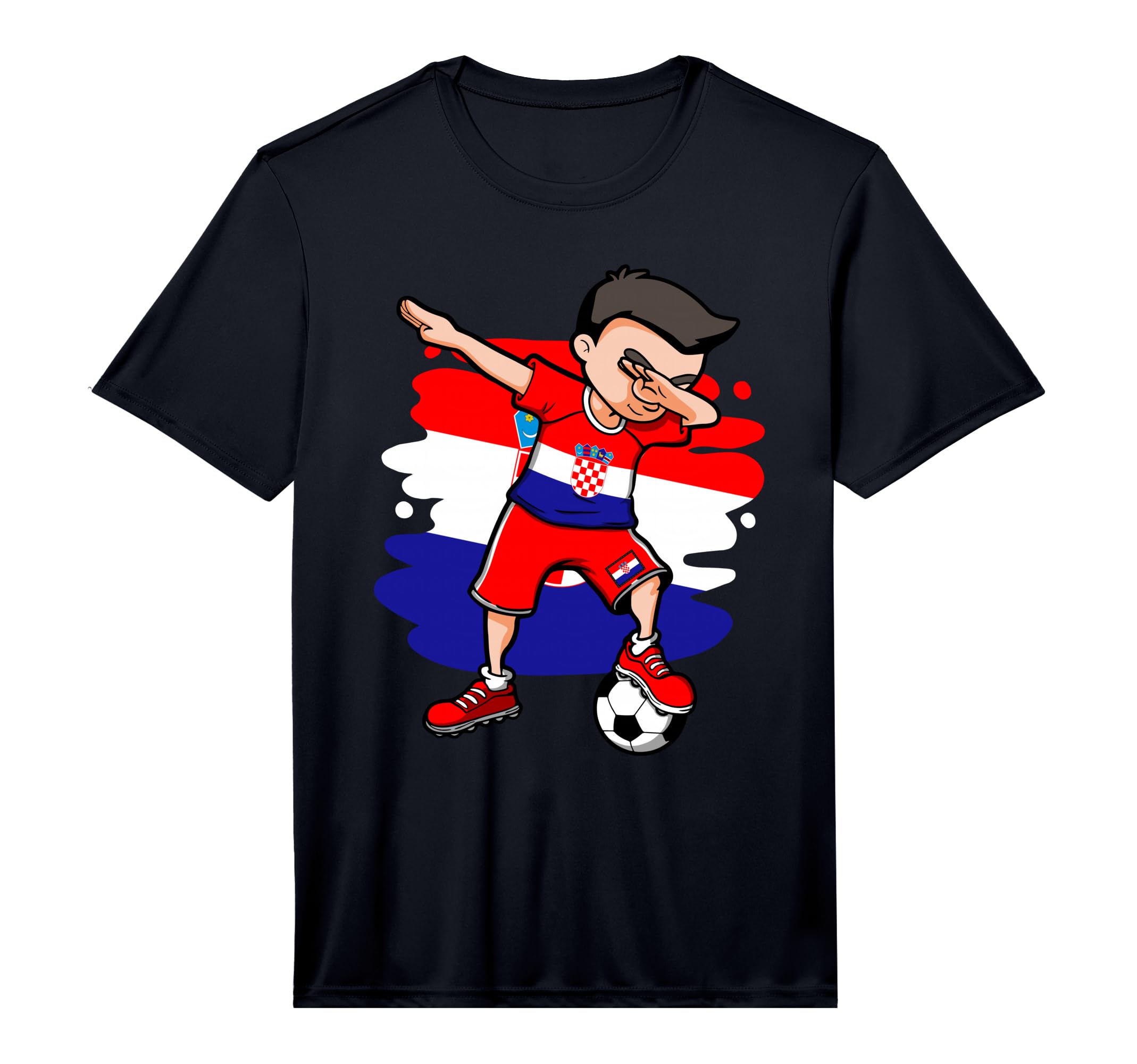 Dabbing Soccer Croatia Jersey Croatian T-Shirt - Fun Novelty Design Unisex - T-Shirt, Sweatshirt, Hoodie