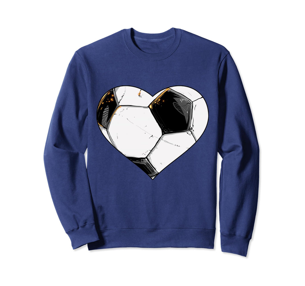 Soccer Ball Heart Love Goalie Sweatshirt - Fun Novelty Design Men Women - T-Shirt, Sweatshirt, Hoodie