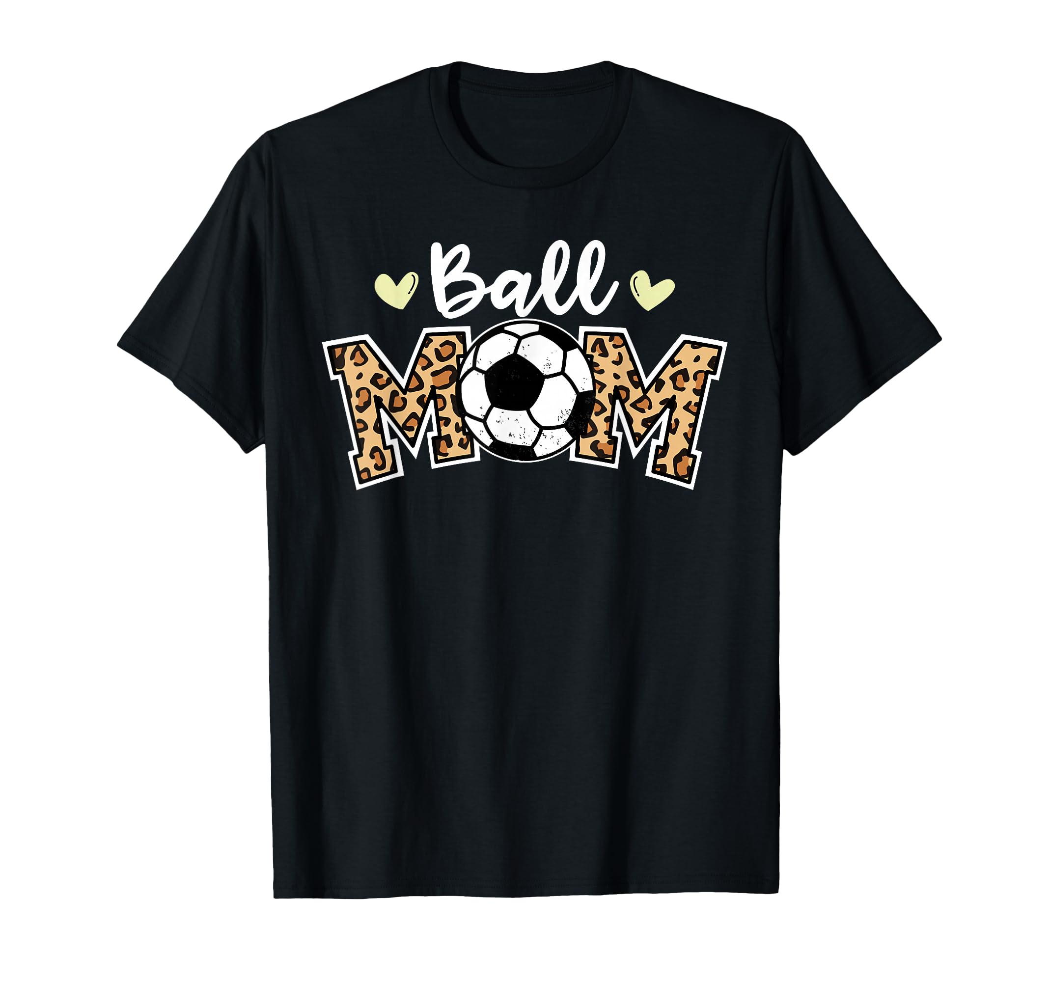 Ball Mom Leopard Funny Soccer Player Mom T-Shirt - Streetwear Style Unisex - T-Shirt, Sweatshirt, Hoodie