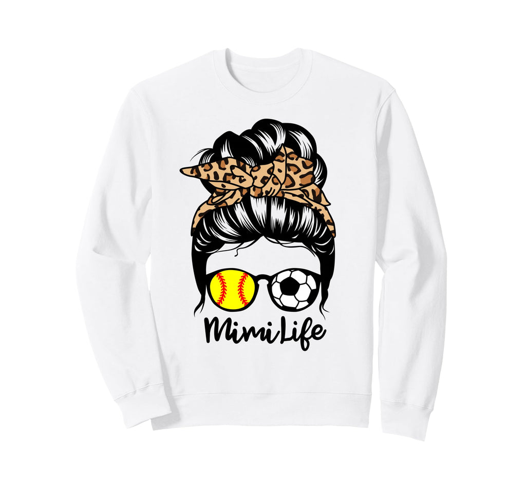 Mimi Life Messy Bun Hair Funny Sweatshirt - Graphic Print for Adults - T-Shirt, Sweatshirt, Hoodie