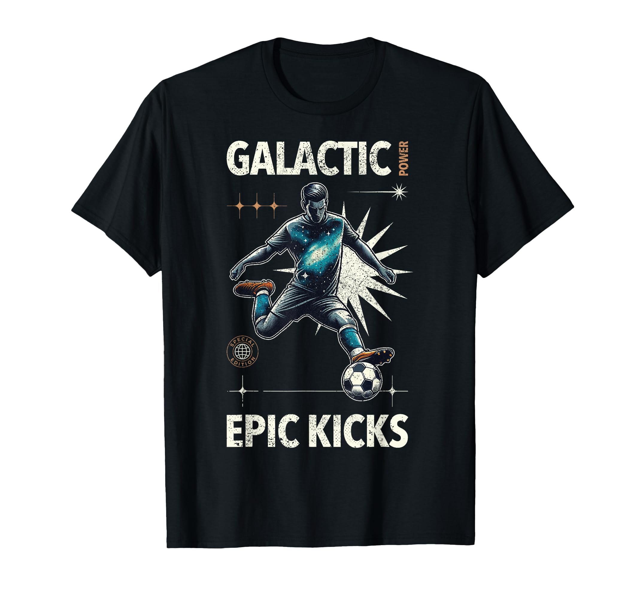 Soccer Player Galactic Power Epic T-Shirt - Casual Everyday Wear Men Women - T-Shirt, Sweatshirt, Hoodie