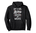 Just Who Loves Soccer And Wolves Gift Hoodie - Minimalist Print Unisex - T-Shirt, Sweatshirt, Hoodie