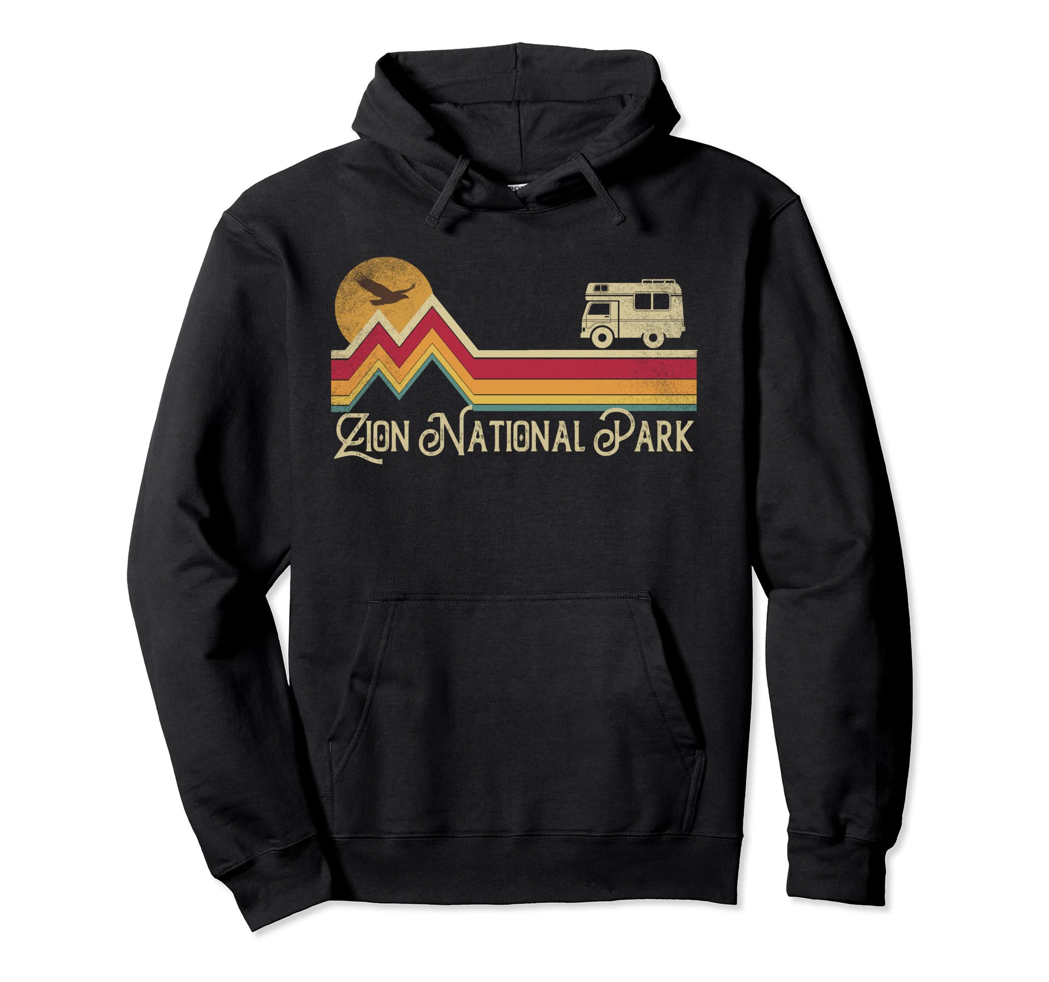 Zion National Park Mountain Camping Hike Hoodie - Minimalist Print Unisex - T-Shirt, Sweatshirt, Hoodie