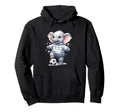 Elephant Soccer Player Striped Art Hoodie - Aesthetic Graphic for Adults - T-Shirt, Sweatshirt, Hoodie