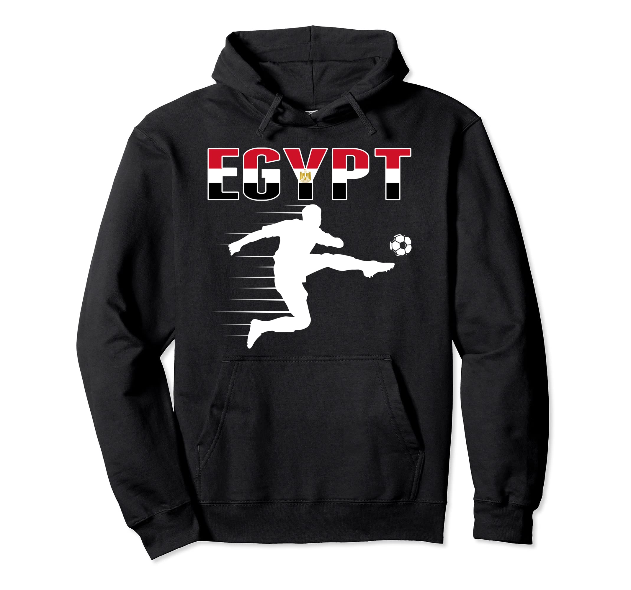 Egypt Soccer Lovers Jersey Support Hoodie - Fun Novelty Design Men Women - T-Shirt, Sweatshirt, Hoodie
