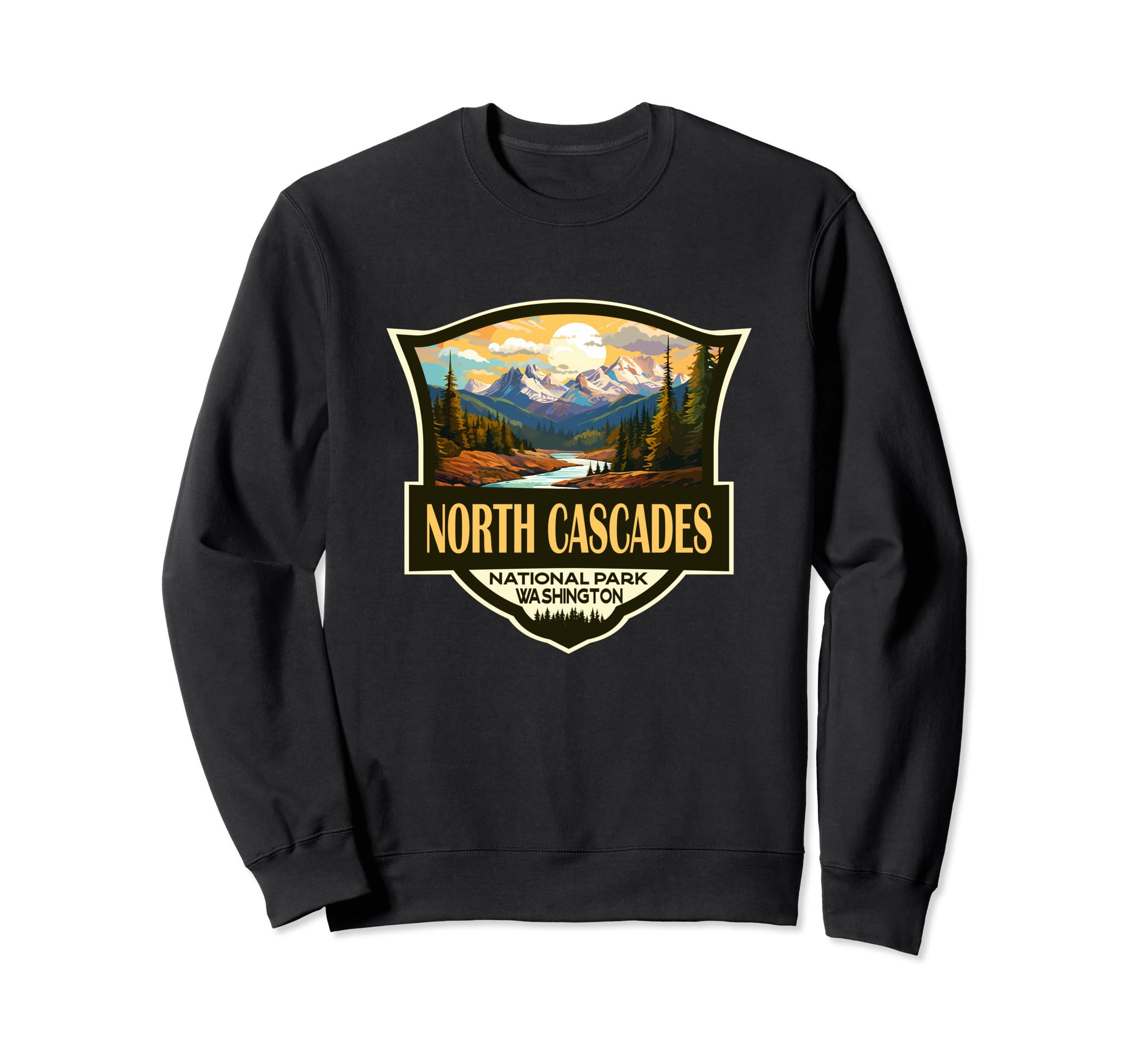 North Cascades National Park Sweatshirt - Trendy Graphic Men Women - T-Shirt, Sweatshirt, Hoodie