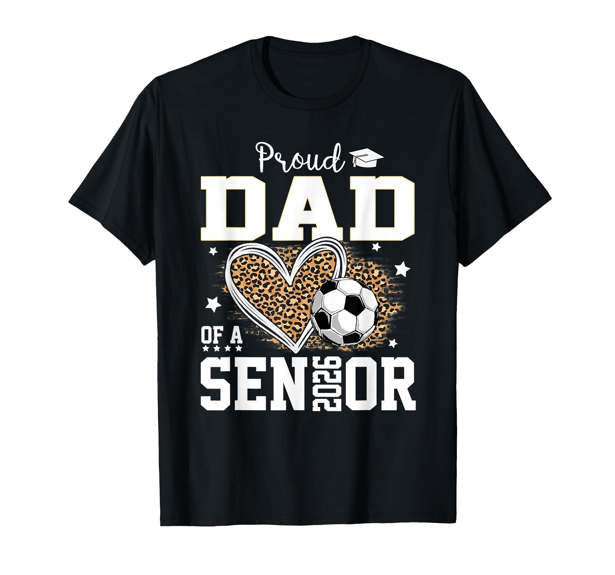 Proud Dad Senior 2026 Leopard Soccer T-Shirt - Unique Graphic Unisex - T-Shirt, Sweatshirt, Hoodie