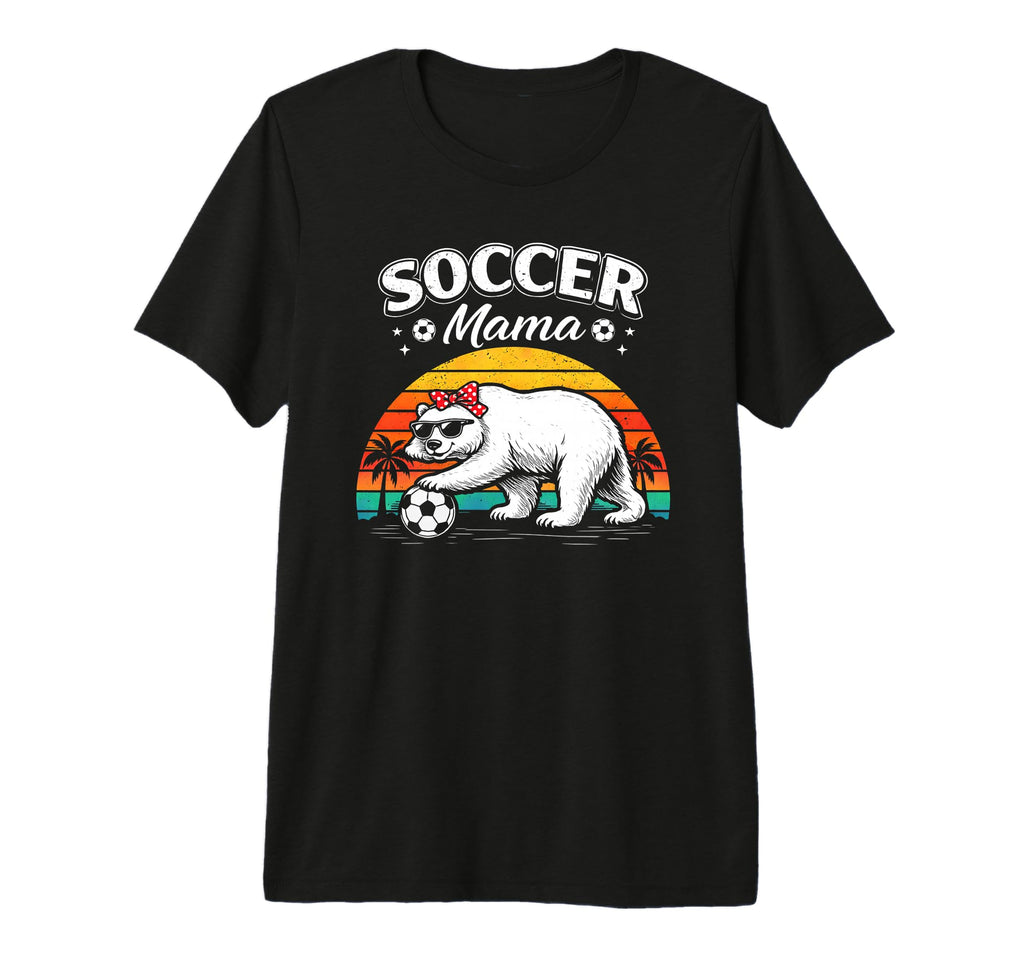 Soccer Mama Bear Mothers Day Tri Blend T-Shirt - Trendy Graphic Unisex - T-Shirt, Sweatshirt, Hoodie