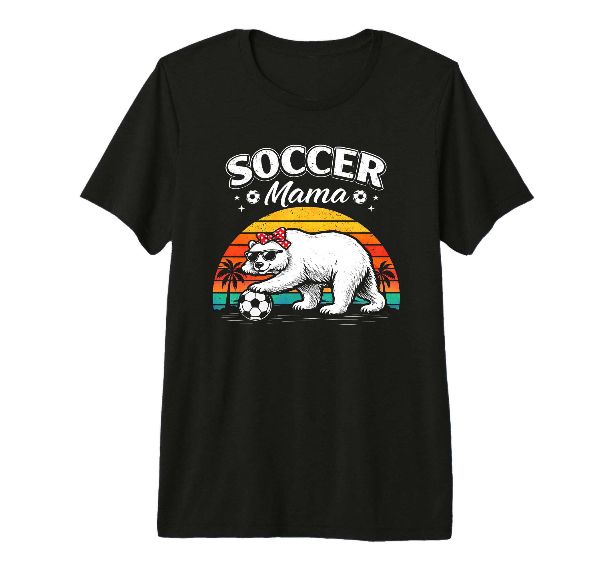 Soccer Mama Bear Mothers Day Tri Blend T-Shirt - Trendy Graphic Unisex - T-Shirt, Sweatshirt, Hoodie