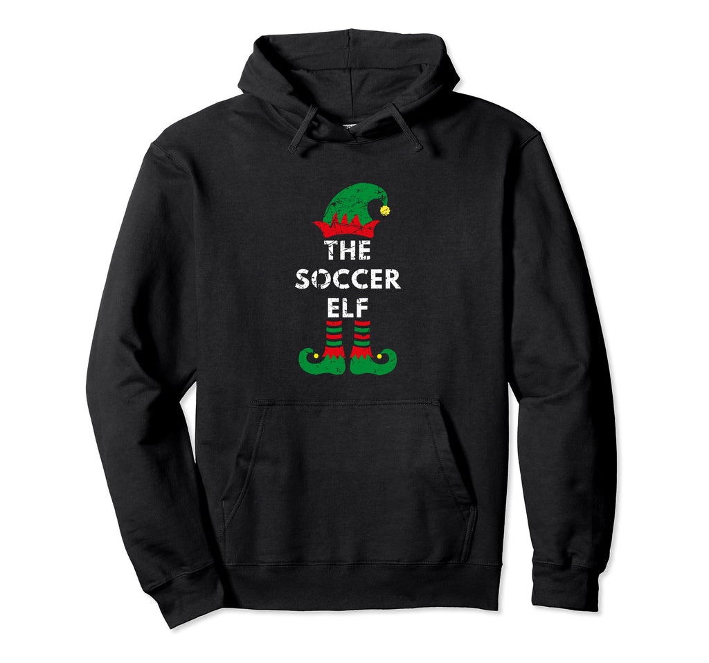 Soccer Elf Santa Party Matching Hoodie - Casual Everyday Wear Men Women - T-Shirt, Sweatshirt, Hoodie
