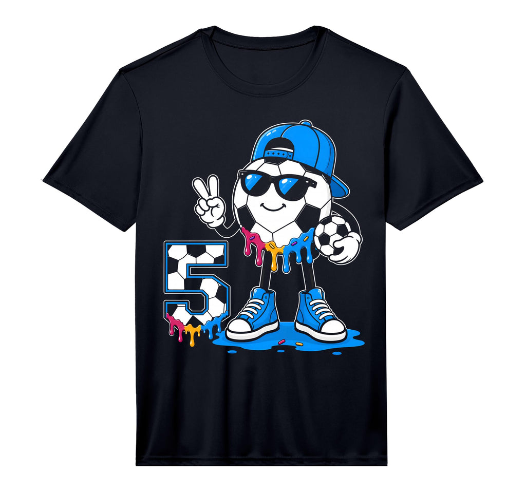 5Th Birthday Soccer Ice Cream Drip 5 T-Shirt - Streetwear Style Men Women - T-Shirt, Sweatshirt, Hoodie