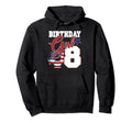 8Th Birthday Party American Flag Hoodie - Aesthetic Graphic Men Women - T-Shirt, Sweatshirt, Hoodie