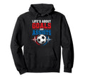 Life Goals Assists Soccer Heartbeat Hoodie - Fun Novelty Design for Adults - T-Shirt, Sweatshirt, Hoodie