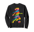 Colorful Funny Soccer Fan Dad Mom Game Sweatshirt - Trendy Graphic Unisex - T-Shirt, Sweatshirt, Hoodie