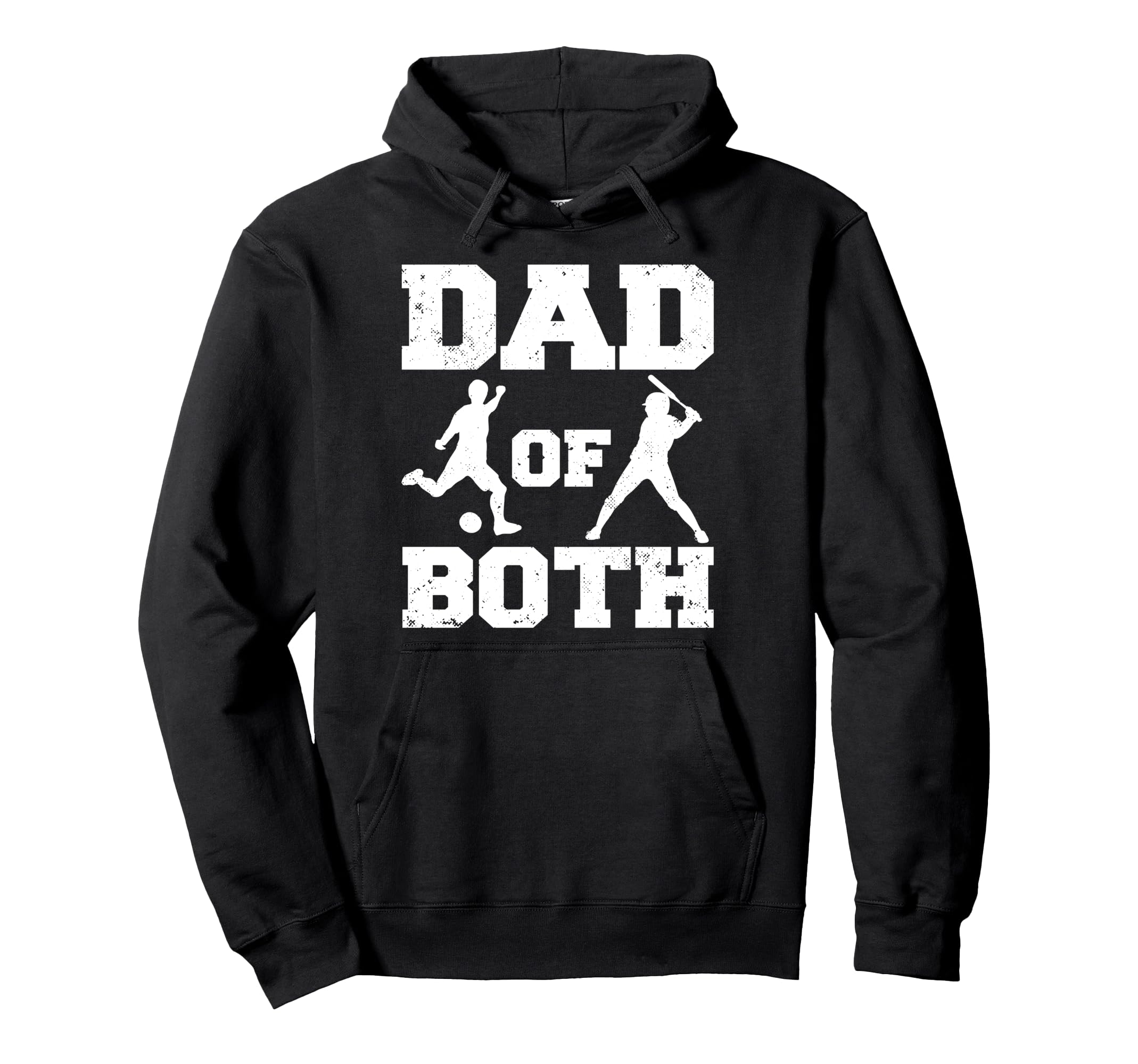 Dad Both Funny Soccer Baseball Dad Hoodie - Casual Everyday Wear for Adults - T-Shirt, Sweatshirt, Hoodie