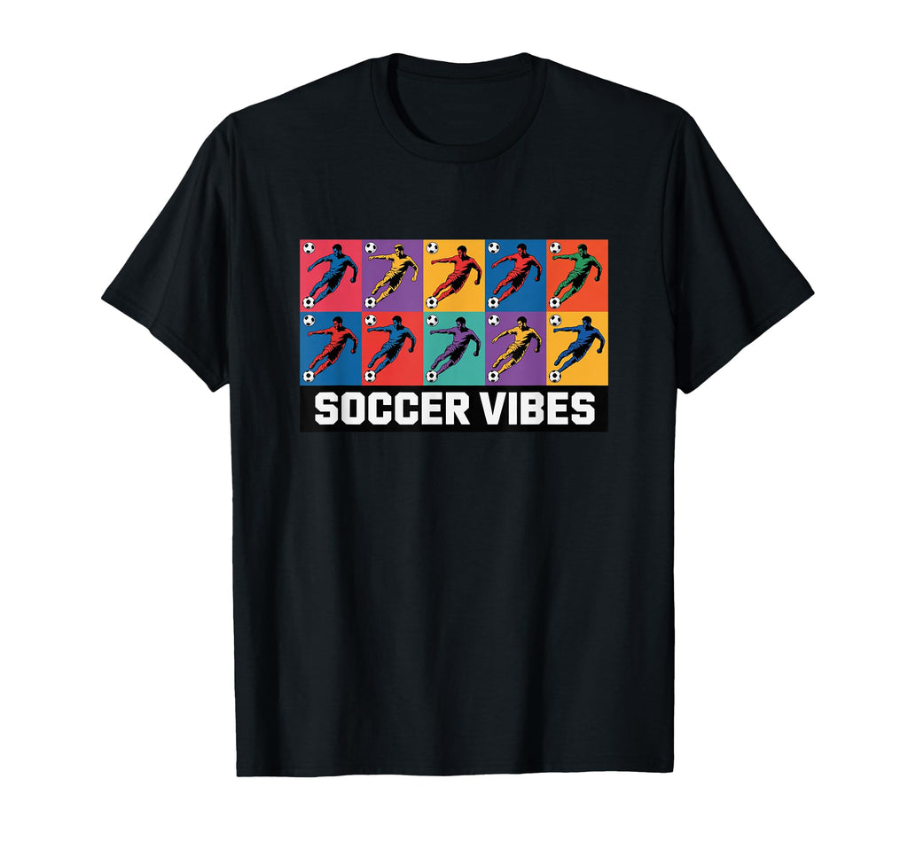 Soccer Vibes Colorful Action Packed T-Shirt - Aesthetic Graphic for Adults - T-Shirt, Sweatshirt, Hoodie