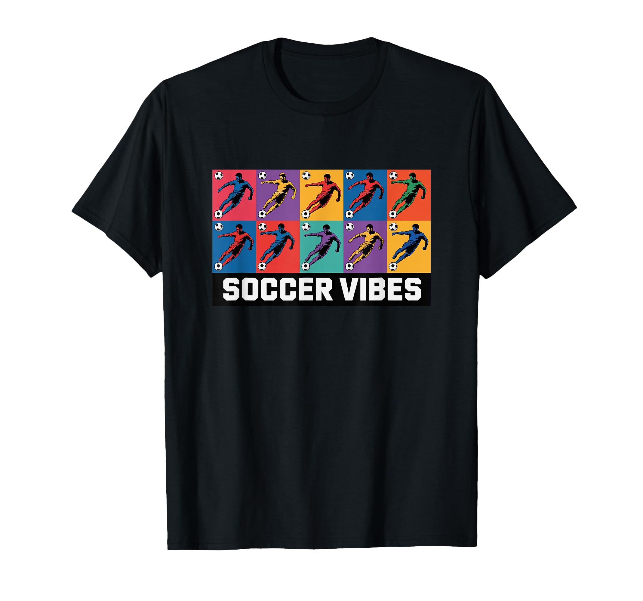 Soccer Vibes Colorful Action Packed T-Shirt - Aesthetic Graphic for Adults - T-Shirt, Sweatshirt, Hoodie