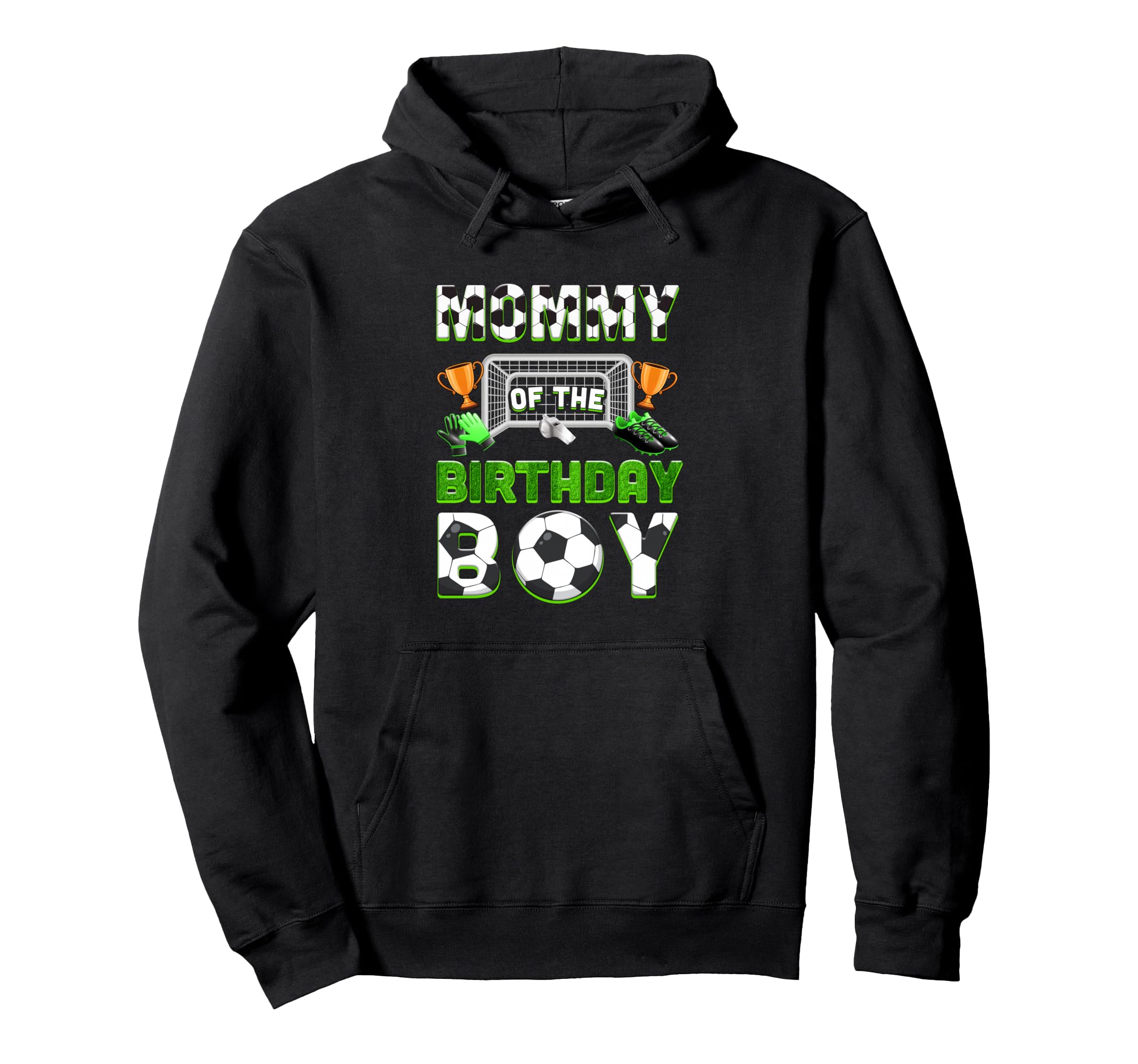 Mommy Birthday Soccer Family Matching Hoodie - Aesthetic Graphic Men Women - T-Shirt, Sweatshirt, Hoodie