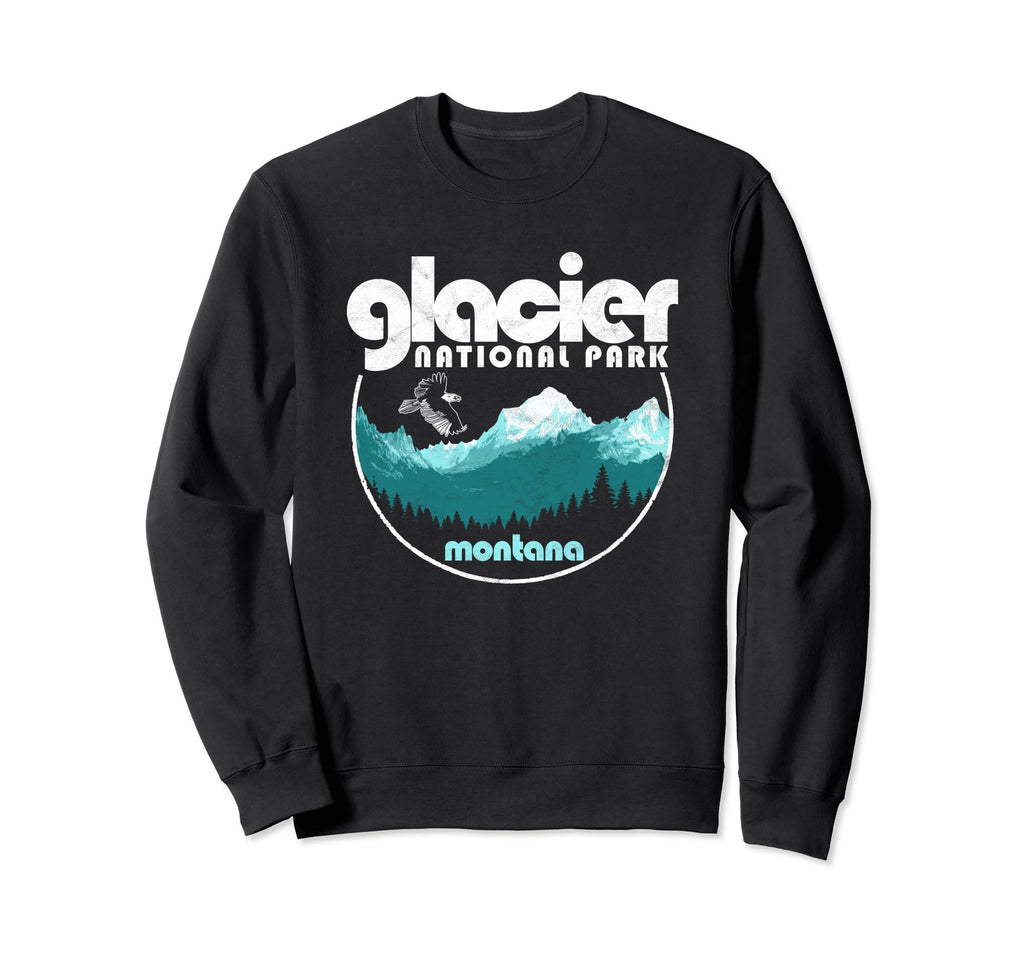 Glacier National Park Montana Nature Sweatshirt - Trendy Graphic Unisex - T-Shirt, Sweatshirt, Hoodie
