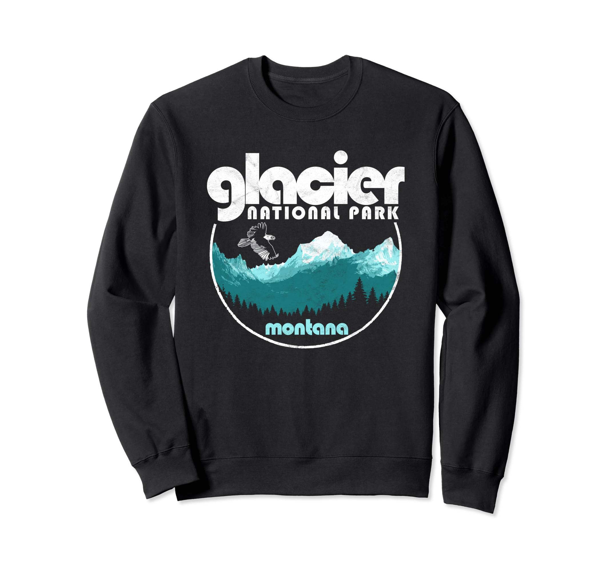 Glacier National Park Montana Nature Sweatshirt - Trendy Graphic Unisex - T-Shirt, Sweatshirt, Hoodie
