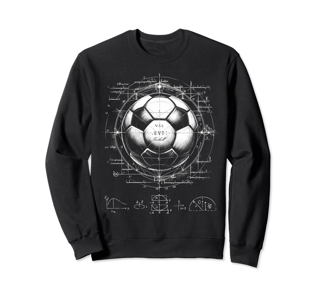 Soccer Patent Drawing Coach Sweatshirt - Fun Novelty Design Men Women - T-Shirt, Sweatshirt, Hoodie