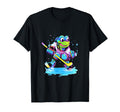 Frog Ice Hockey Player Hockey Stick T-Shirt - Novelty Apparel Unisex - T-Shirt, Sweatshirt, Hoodie