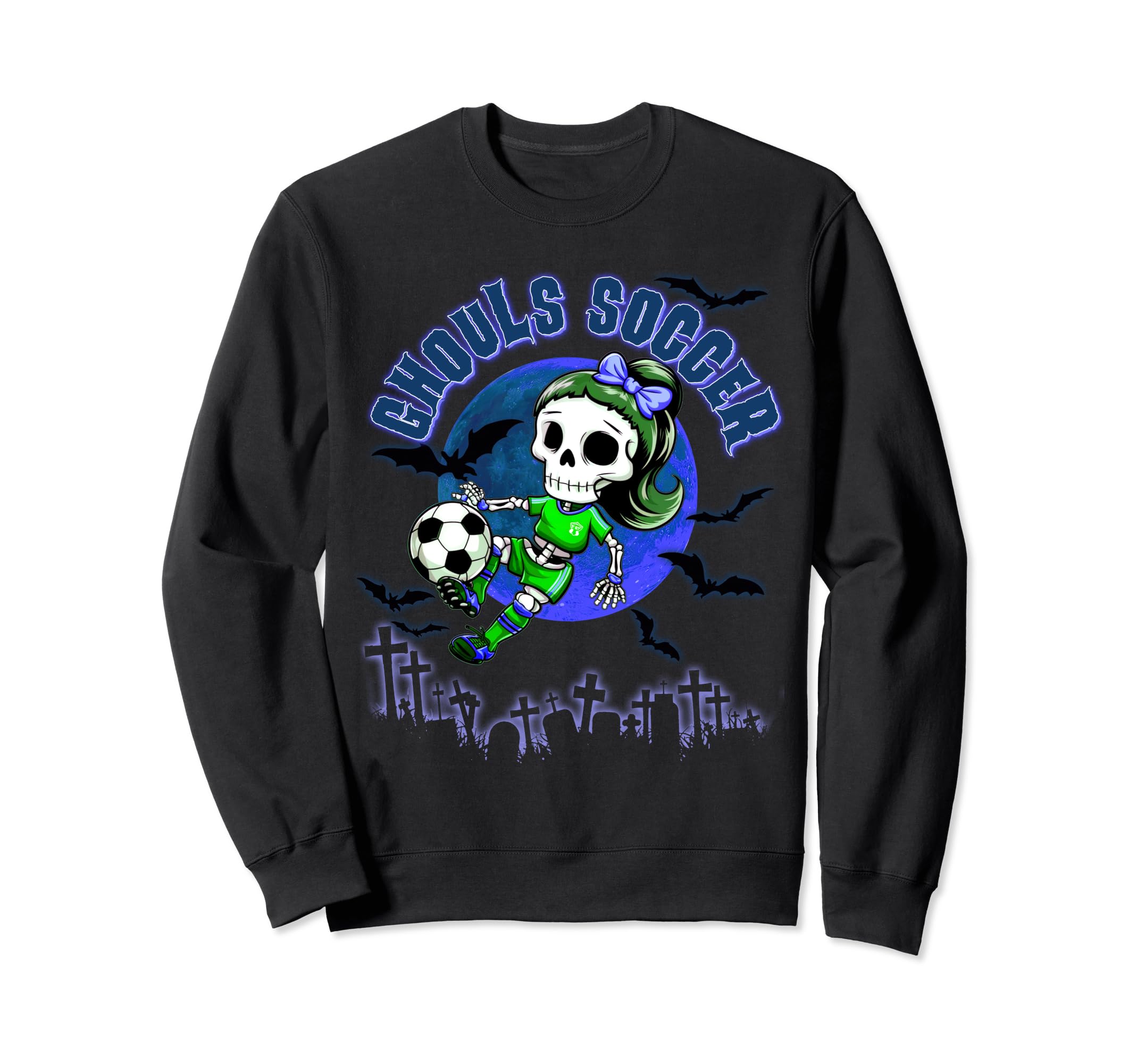 Ghouls Soccer Halloween Trick Or Sweatshirt - Streetwear Style for Adults - T-Shirt, Sweatshirt, Hoodie