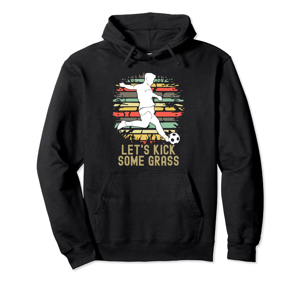 Lets Kick Some Grass Soccer Player Brick Hoodie - Graphic Print Unisex - T-Shirt, Sweatshirt, Hoodie