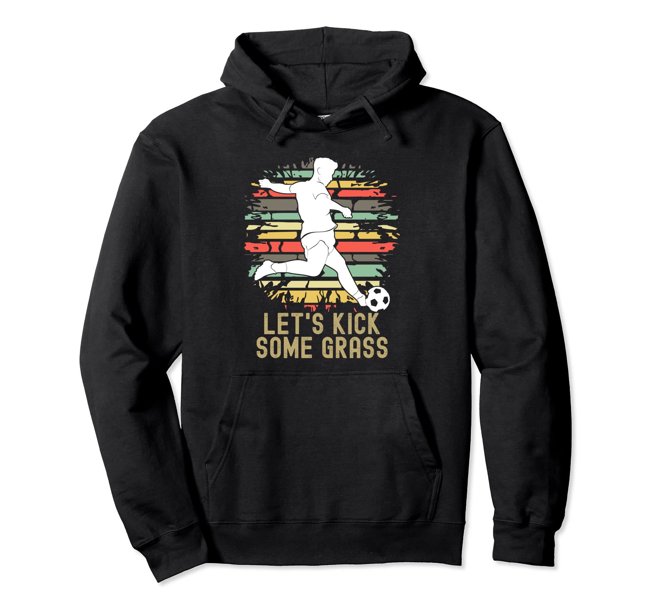 Lets Kick Some Grass Soccer Player Brick Hoodie - Graphic Print Unisex - T-Shirt, Sweatshirt, Hoodie