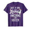 Just Who Loves Unicorns And Soccer T-Shirt - Unique Graphic Unisex - T-Shirt, Sweatshirt, Hoodie